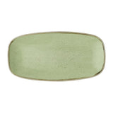 DX018 Churchill Stonecast Sage Green Chefs Oblong Plates No.3 (Pack of 12) - JD Catering Equipment Solutions Ltd