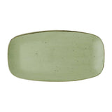 DX019 Churchill Stonecast Sage Green Chefs Oblong Plates No.4 (Pack of 6) - JD Catering Equipment Solutions Ltd