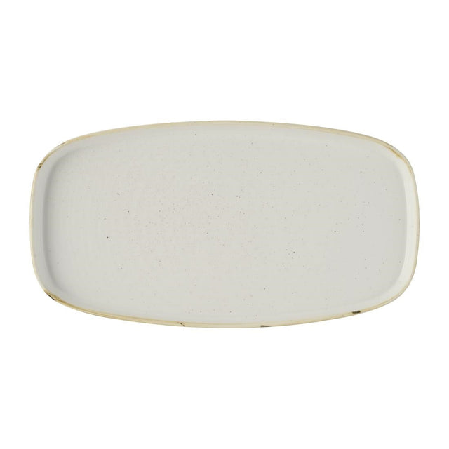DX021 Churchill Stonecast Barley White Chefs Walled Oblong Plates (Pack of 6) JD Catering Equipment Solutions Ltd