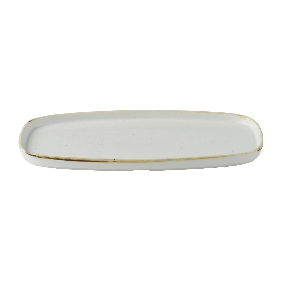 DX021 Churchill Stonecast Barley White Chefs Walled Oblong Plates (Pack of 6) JD Catering Equipment Solutions Ltd