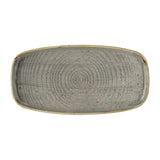 DX022 Churchill Stonecast Peppercorn Grey Chefs Walled Oblong Plates (Pack of 12) JD Catering Equipment Solutions Ltd