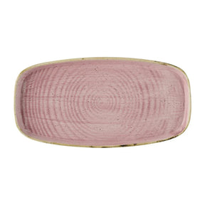 DX025 Churchill Stonecast Petal Pink Chefs Walled Oblong Plates (Pack of 6) - JD Catering Equipment Solutions Ltd