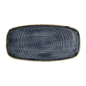 DX026 Churchill Stonecast Blueberry Chefs Walled Oblong Plates (Pack of 12) - JD Catering Equipment Solutions Ltd