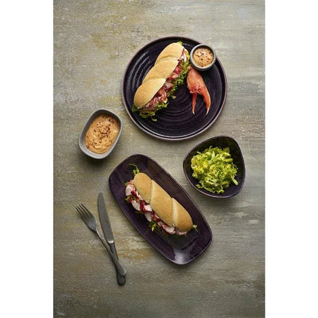 DX058 Churchill Stonecast Patina Deep Purple Coupe Plates (Pack of 12) - JD Catering Equipment Solutions Ltd