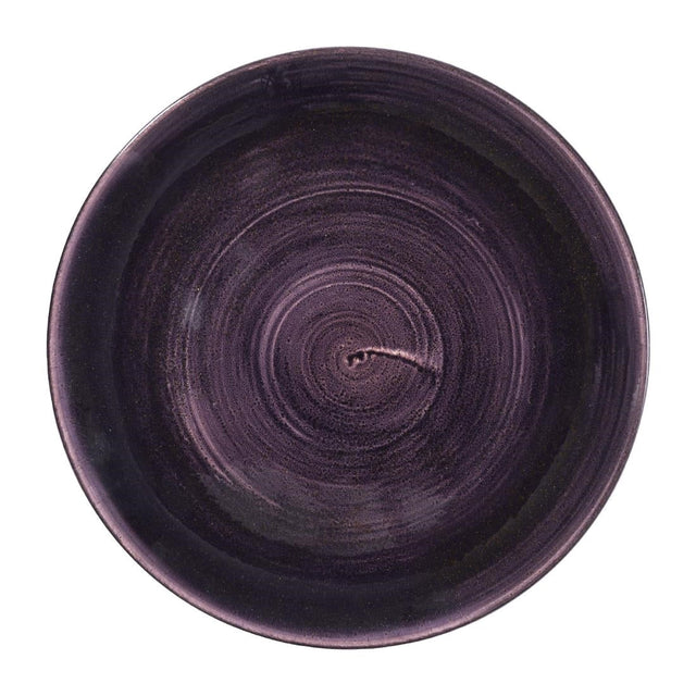 DX058 Churchill Stonecast Patina Deep Purple Coupe Plates (Pack of 12) JD Catering Equipment Solutions Ltd