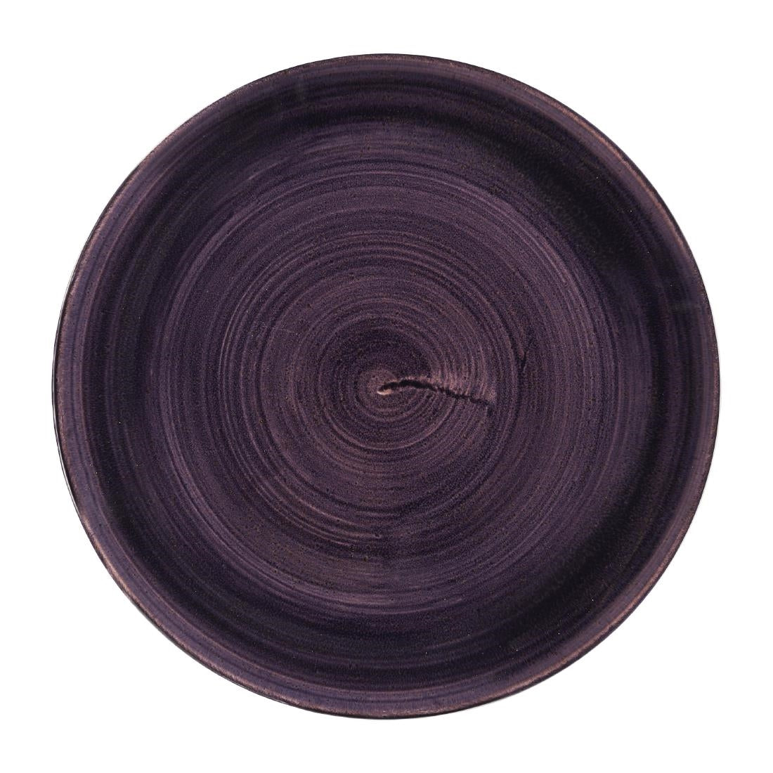 DX059 Churchill Stonecast Patina Deep Purple Coupe Plates (Pack of 12) JD Catering Equipment Solutions Ltd
