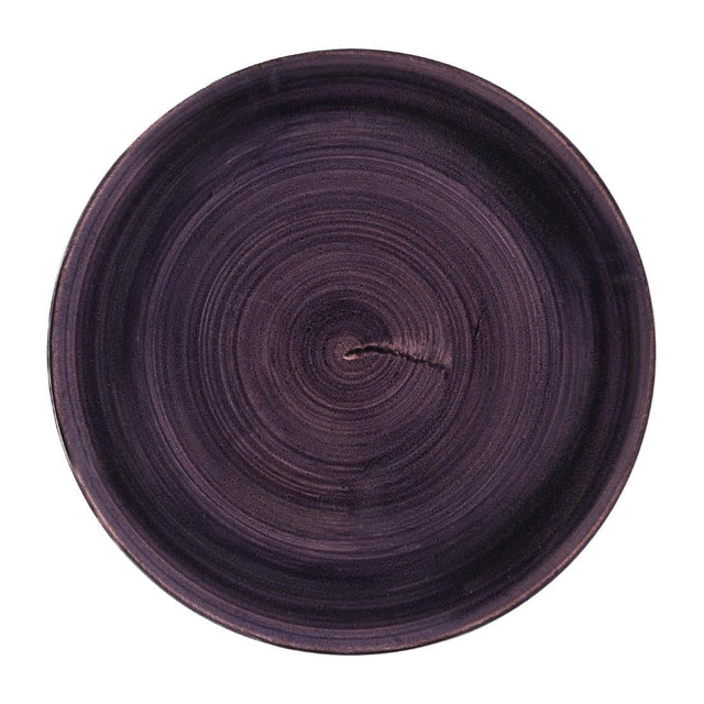 DX059 Churchill Stonecast Patina Deep Purple Coupe Plates (Pack of 12) JD Catering Equipment Solutions Ltd