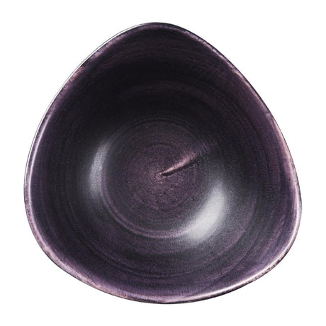DX067 Churchill Stonecast Patina Deep Purple Triangle Bowls (Pack of 12) JD Catering Equipment Solutions Ltd