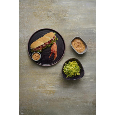 DX068 Churchill Stonecast Patina Deep Purple Triangle Bowls (Pack of 12) - JD Catering Equipment Solutions Ltd