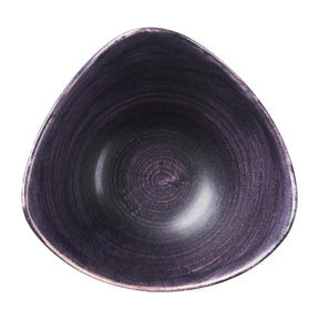 DX068 Churchill Stonecast Patina Deep Purple Triangle Bowls (Pack of 12) - JD Catering Equipment Solutions Ltd