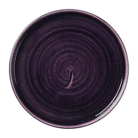 DX070 Churchill Stonecast Patina Deep Purple Walled Plates (Pack of 6) JD Catering Equipment Solutions Ltd