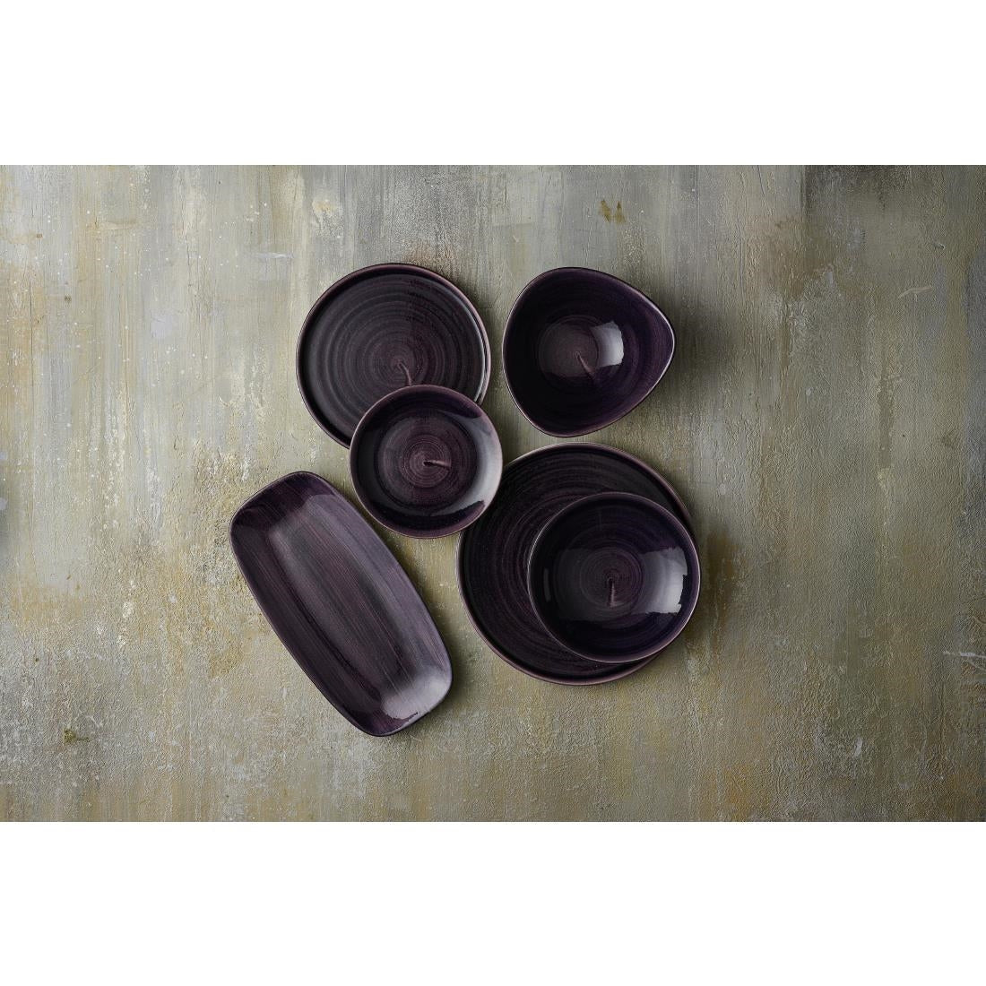 DX070 Churchill Stonecast Patina Deep Purple Walled Plates (Pack of 6) JD Catering Equipment Solutions Ltd