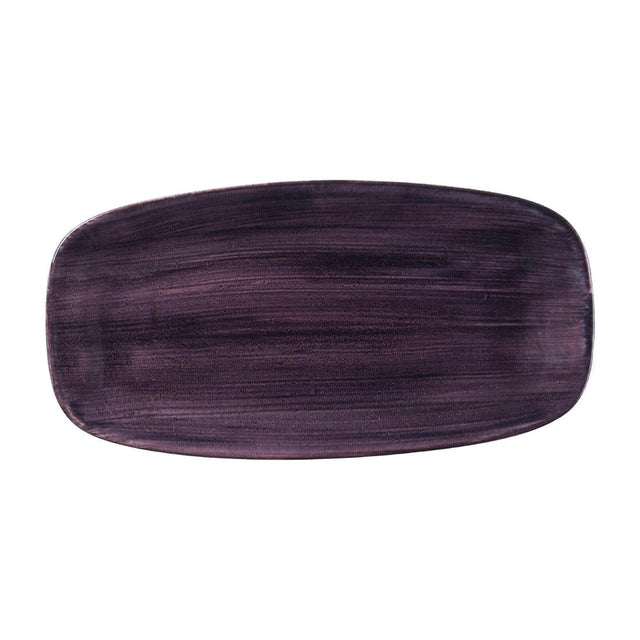 DX072 Churchill Stonecast Patina Deep Purple Chefs Oblong Plates No.4 (Pack of 6) JD Catering Equipment Solutions Ltd