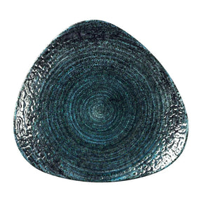DX089 Churchill Homespun Chroma Blue Triangle Plates 265mm (Pack of 12) - JD Catering Equipment Solutions Ltd