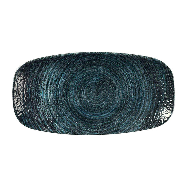 DX094 Churchill Homespun Chroma Blue Chefs Oblong Plates 298mm (Pack of 12) JD Catering Equipment Solutions Ltd