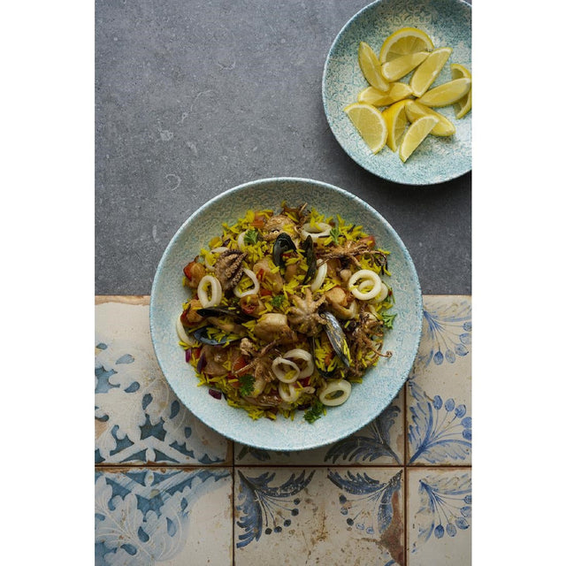 DX116 Churchill Vintage Prints Med Tiles Aquamarine Coupe Bowls (Pack of 12) JD Catering Equipment Solutions Ltd