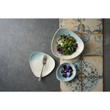 DX124 Churchill Vintage Prints Med Tiles Aquamarine Triangle Bowls (Pack of 12) - JD Catering Equipment Solutions Ltd