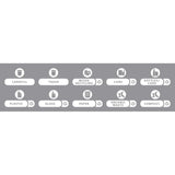 DY108 Rubbermaid Slim Jim Recycling Label Kit (Pack of 10 Sticker Sets) JD Catering Equipment Solutions Ltd