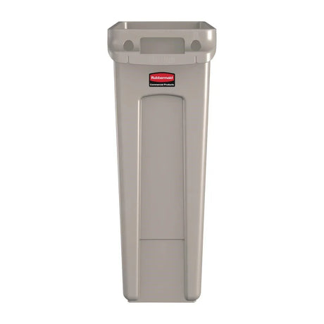 DY111 Rubbermaid Slim Jim Container With Venting Channels Beige 87Ltr - JD Catering Equipment Solutions Ltd
