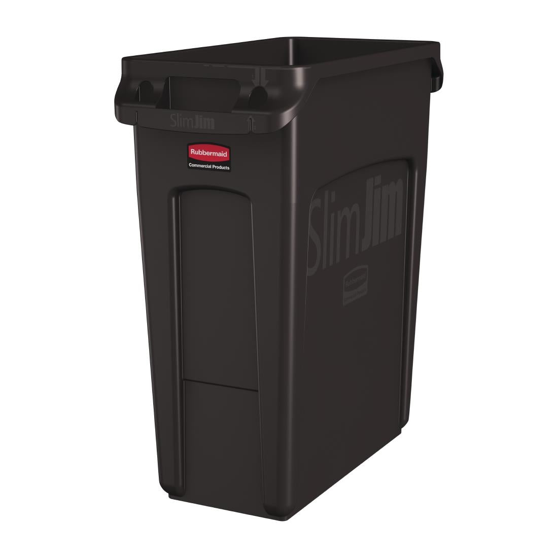 DY113 Rubbermaid Slim Jim Container With Venting Channels Brown 60Ltr JD Catering Equipment Solutions Ltd