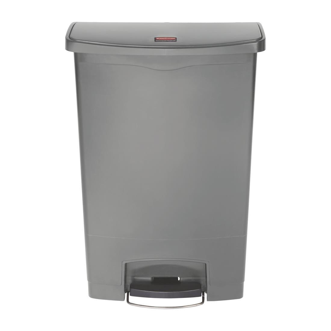 DY117 Rubbermaid Slim Jim Step On Front Step Pedal Bin Grey 90Ltr JD Catering Equipment Solutions Ltd