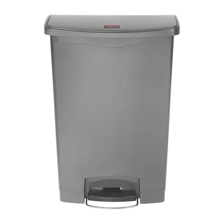 DY117 Rubbermaid Slim Jim Step On Front Step Pedal Bin Grey 90Ltr - JD Catering Equipment Solutions Ltd