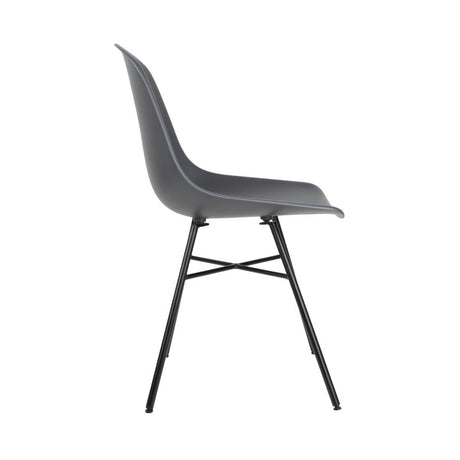 DY347 Bolero Arlo Side Chairs with Metal Frame Charcoal (Pack of 2) JD Catering Equipment Solutions Ltd