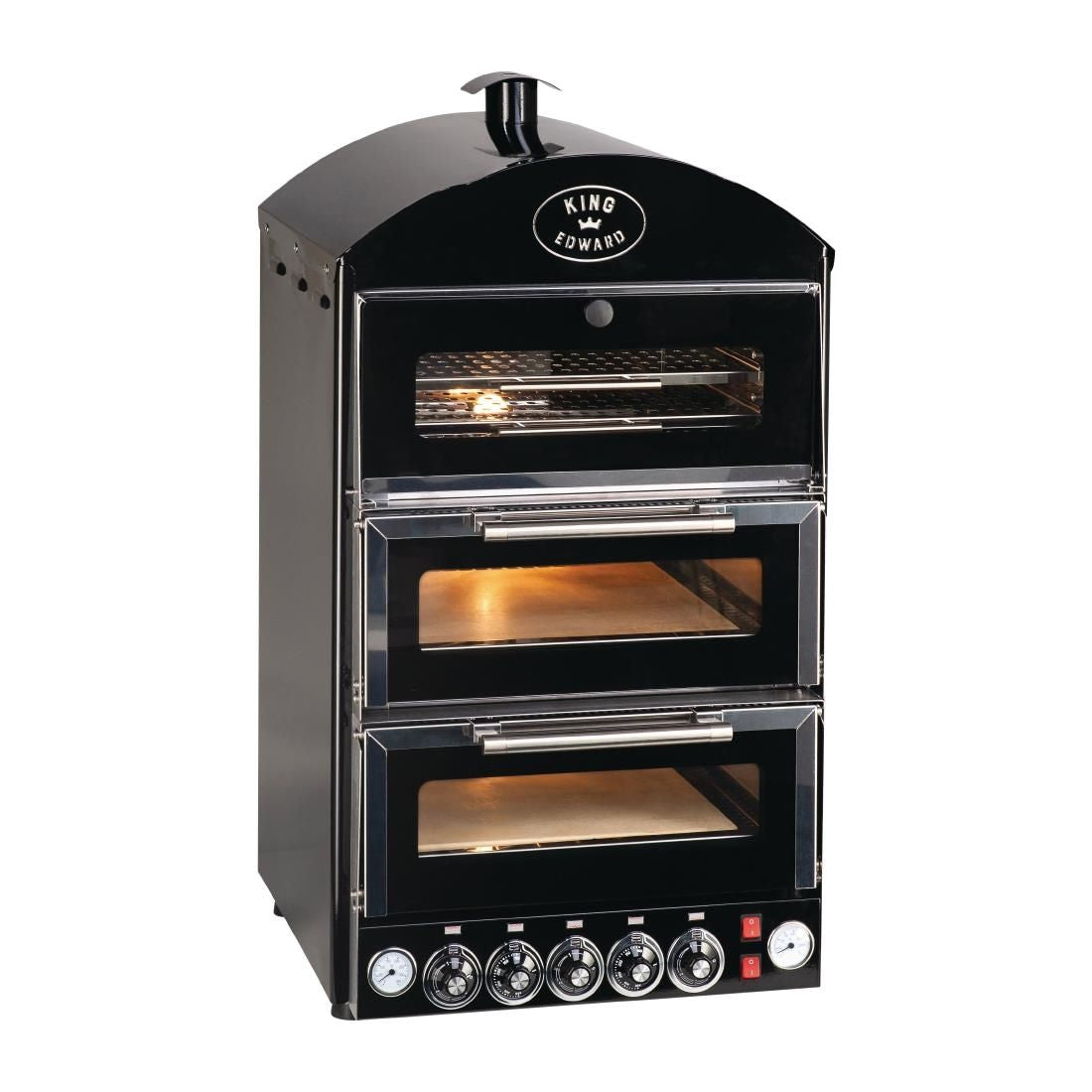 DY473 King Edward Pizza King Oven and Warmer PK2W/BLK JD Catering Equipment Solutions Ltd