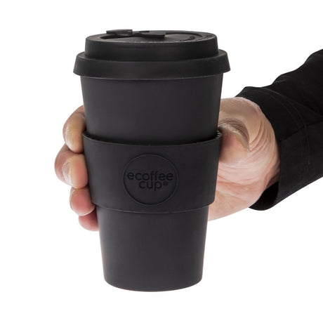 DY493 ecoffee Cup Reusable Coffee Cup Kerr & Napier Black 14oz JD Catering Equipment Solutions Ltd