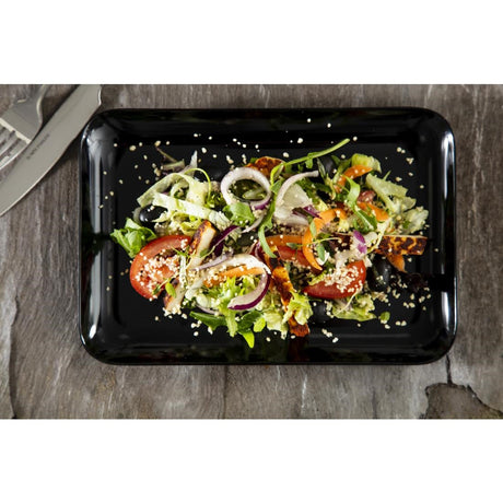 Dalebrook Melamine Small Rectangular Platter Black 240mm JD Catering Equipment Solutions Ltd