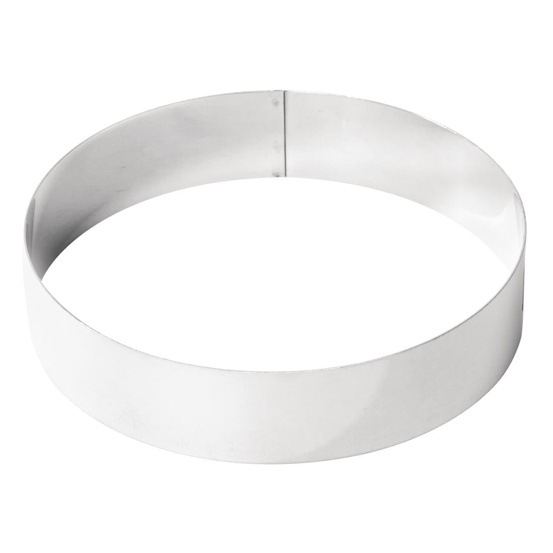De Buyer Stainless Steel Mousse Ring 200 x 45mm JD Catering Equipment Solutions Ltd