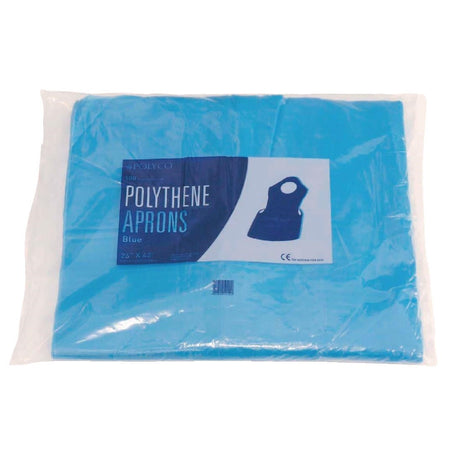 Disposable Polythene Bib Aprons 14.5 Micron (Pack of 100) JD Catering Equipment Solutions Ltd