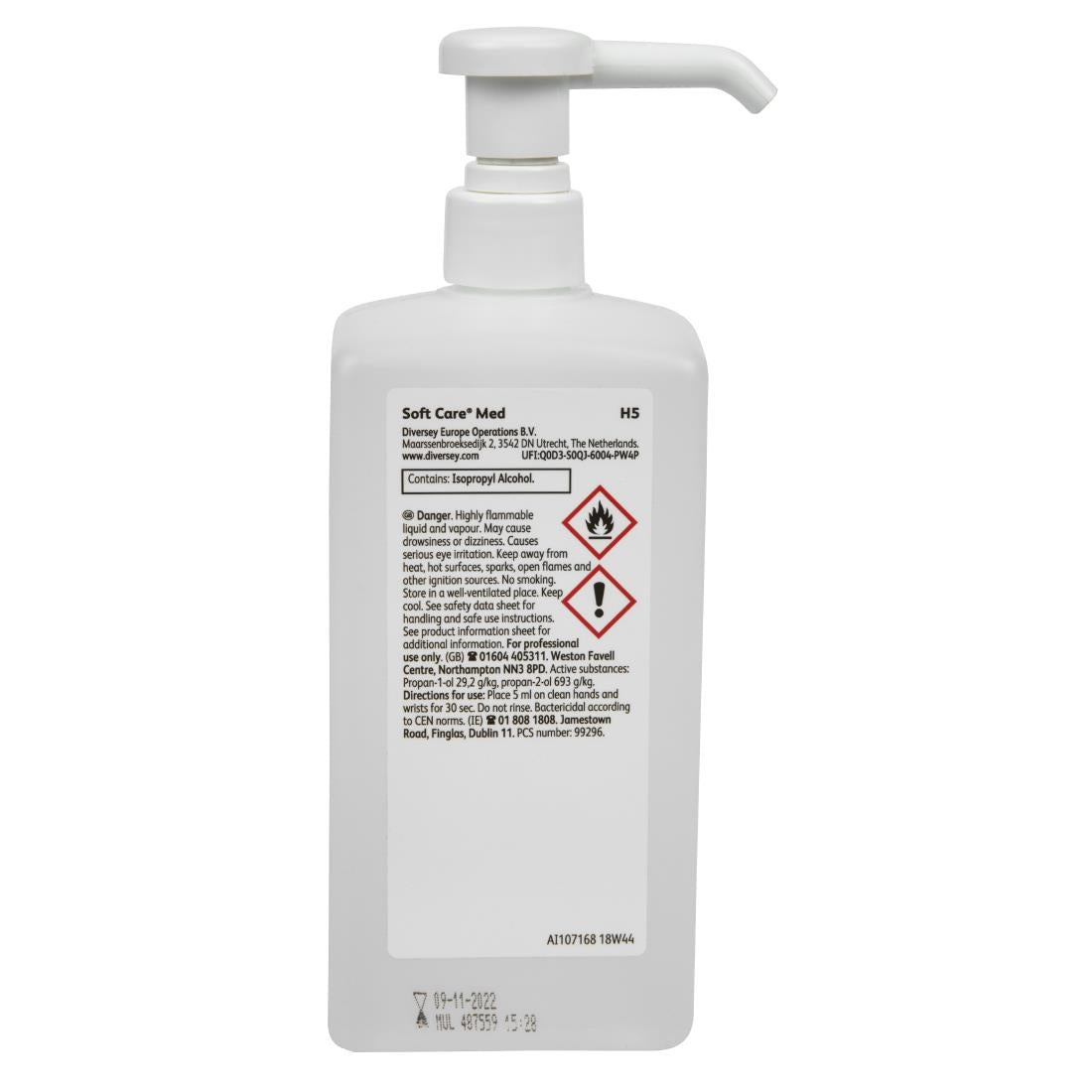 Diversey SoftCare H5 Alcohol Hand Sanitising Gel 500ml (Single Pack) JD Catering Equipment Solutions Ltd