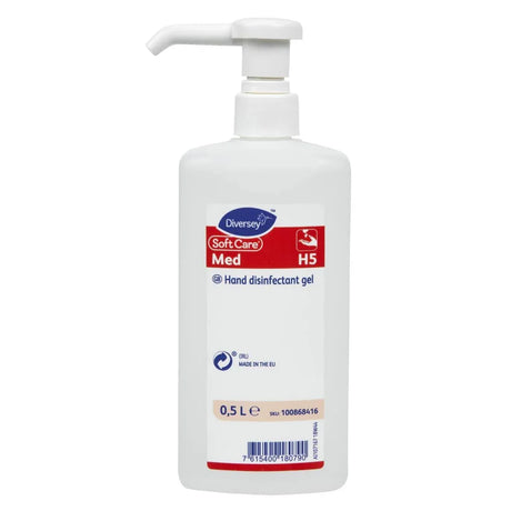 FE960 Diversey SoftCare H5 Alcohol Hand Sanitising Gel 500ml (Single Pack) - JD Catering Equipment Solutions Ltd