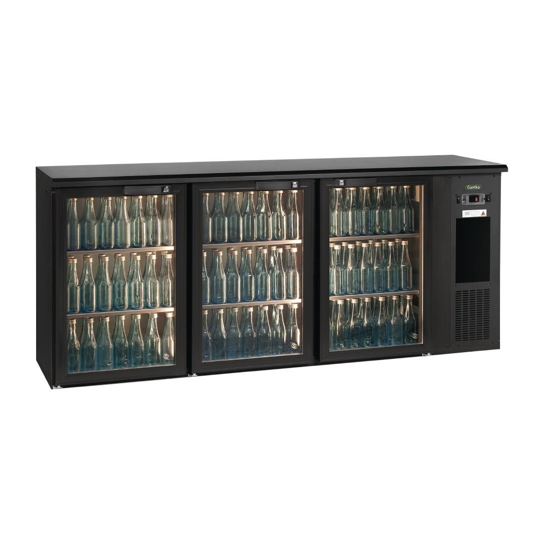 E3 3 x glass door undercounter bottle cooler JD Catering Equipment Solutions Ltd