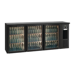FD026 E3 3 x glass door undercounter bottle cooler - JD Catering Equipment Solutions Ltd