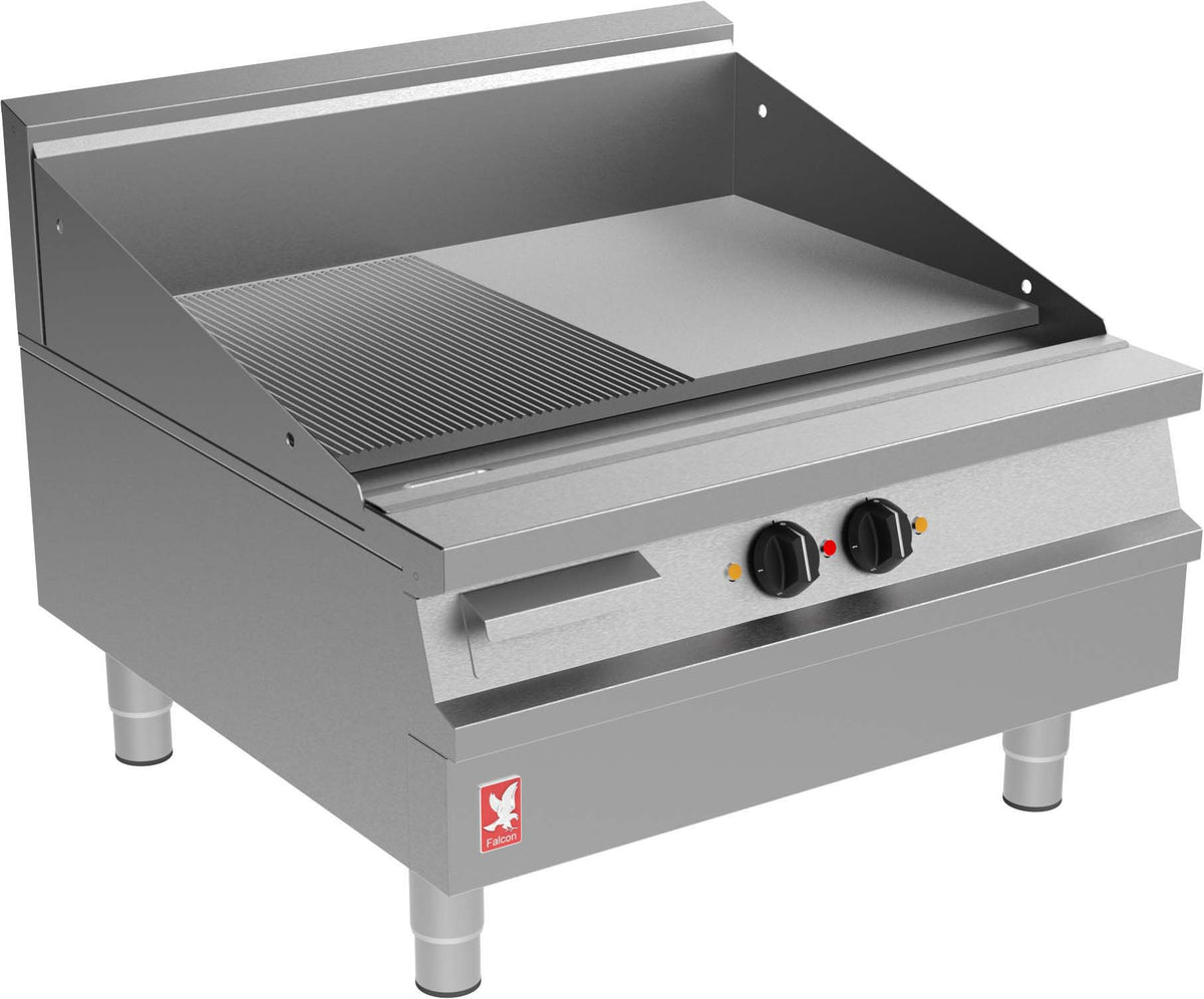 Falcon Dominator Plus 800mm Wide Half Ribbed Griddle E3481R – JD Catering Equipment