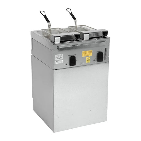 E439 Lincat Silverlink 600 Twin Tank Twin Basket Free Standing Electric Fryer J18 - JD Catering Equipment Solutions Ltd