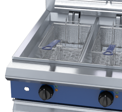 Blue Seal Evolution Series E66 - 600mm Twin Pan Electric Fryer