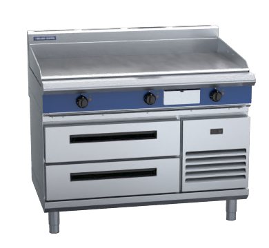 Blue Seal Evolution Series EP518-RB - 1200mm Electric Griddle Refrigerated Base