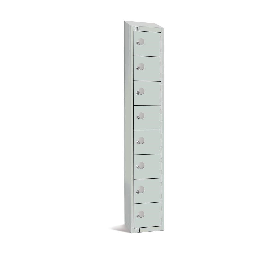 Eight Door Camlock Locker with Sloping Top Grey JD Catering Equipment Solutions Ltd