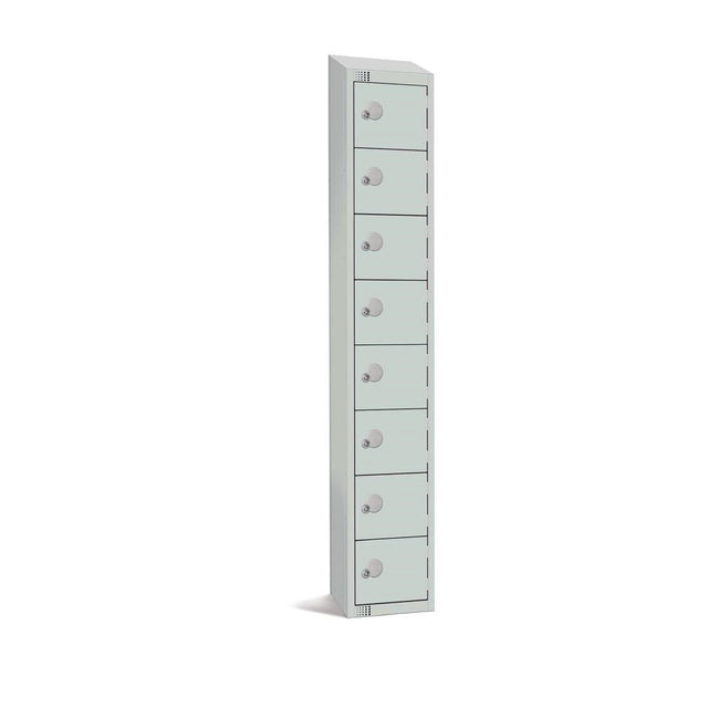 Eight Door Camlock Locker with Sloping Top Grey JD Catering Equipment Solutions Ltd
