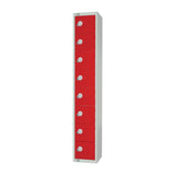Elite Eight Door Manual Combination Locker Locker Red JD Catering Equipment Solutions Ltd