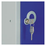 Elite Five Door Camlock Locker with Sloping Top Blue JD Catering Equipment Solutions Ltd
