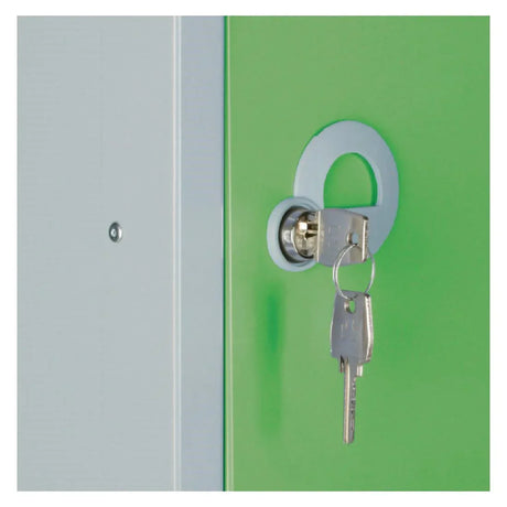 CG619-CS Elite Five Door Camlock Locker with Sloping Top Green - JD Catering Equipment Solutions Ltd