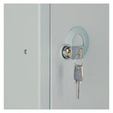 Elite Five Door Camlock Locker with Sloping Top Grey JD Catering Equipment Solutions Ltd