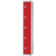 Elite Five Door Camlock Locker with Sloping Top Red JD Catering Equipment Solutions Ltd