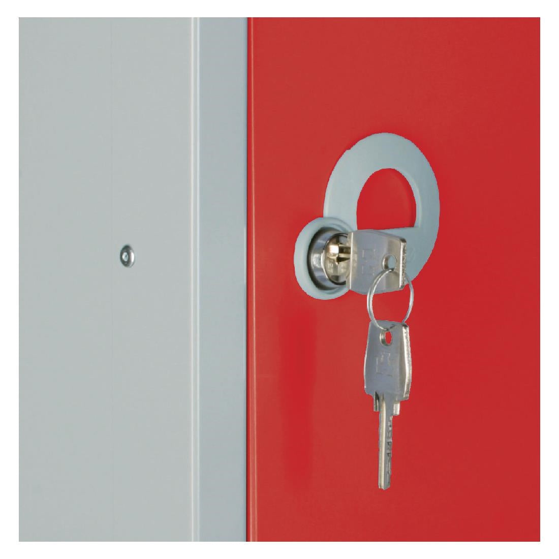 Elite Five Door Camlock Locker with Sloping Top Red JD Catering Equipment Solutions Ltd