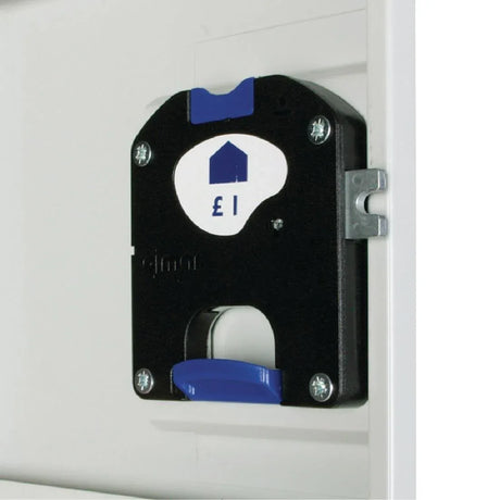CG612-CNS Elite Five Door Coin Return Locker with Sloping Top Blue - JD Catering Equipment Solutions Ltd