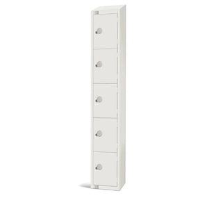 GR313-CNS Elite Five Door Coin Return Locker with Sloping Top 450mm Deep - JD Catering Equipment Solutions Ltd